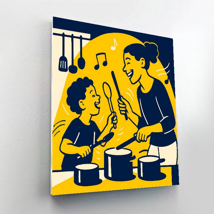 Concert Of Pots And Spoons Duet paint by number