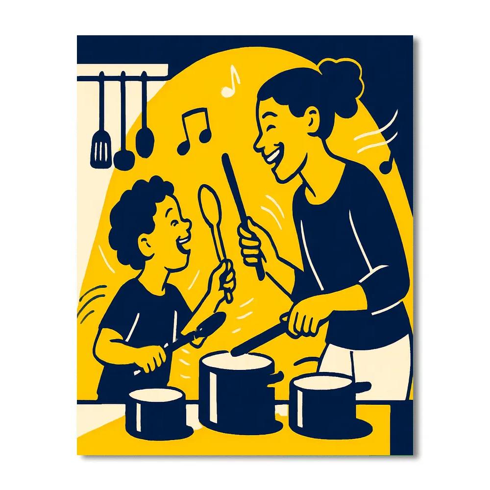 Concert Of Pots And Spoons Duet paint by number