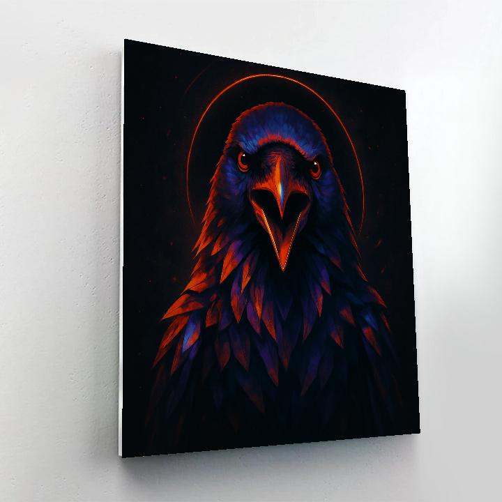 Vivid Ember Raven Eclipse Numbered painting kits