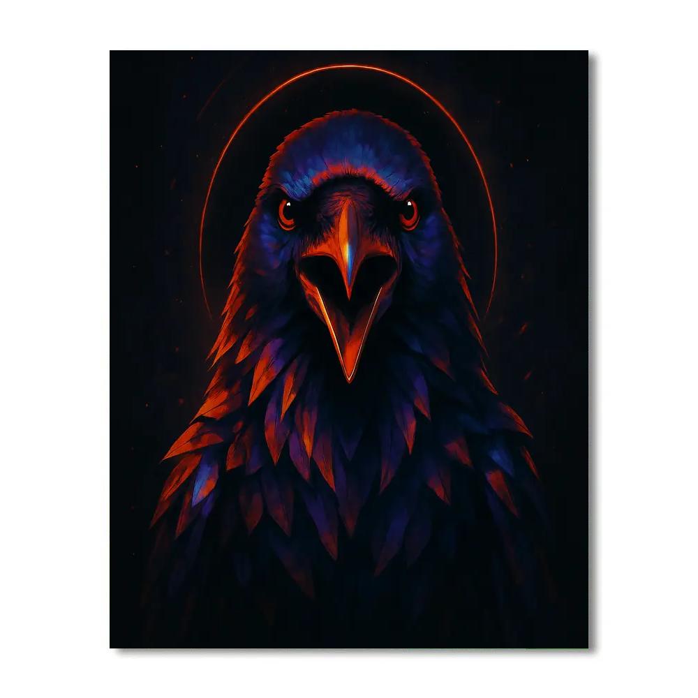 Vivid Ember Raven Eclipse Numbered painting kits