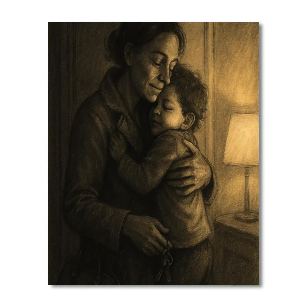 Night Shift Welcome Home Cuddle Painting by numbers kit