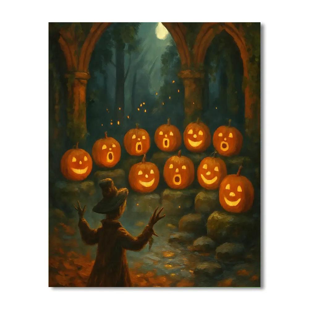 The Hidden Chapel Of Jack O Lantern Choir Painting by numbers kit