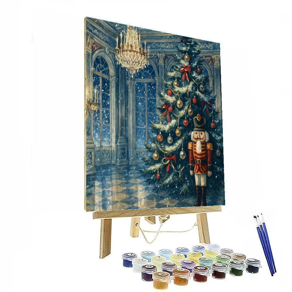 Nutcracker Night In Frosty Ballroom paint by number
