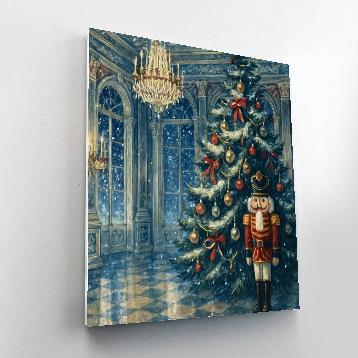 Nutcracker Night In Frosty Ballroom paint by number