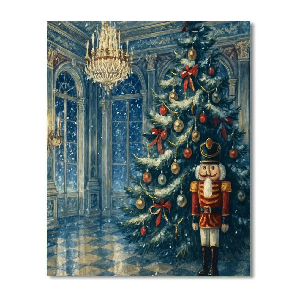 Nutcracker Night In Frosty Ballroom paint by number