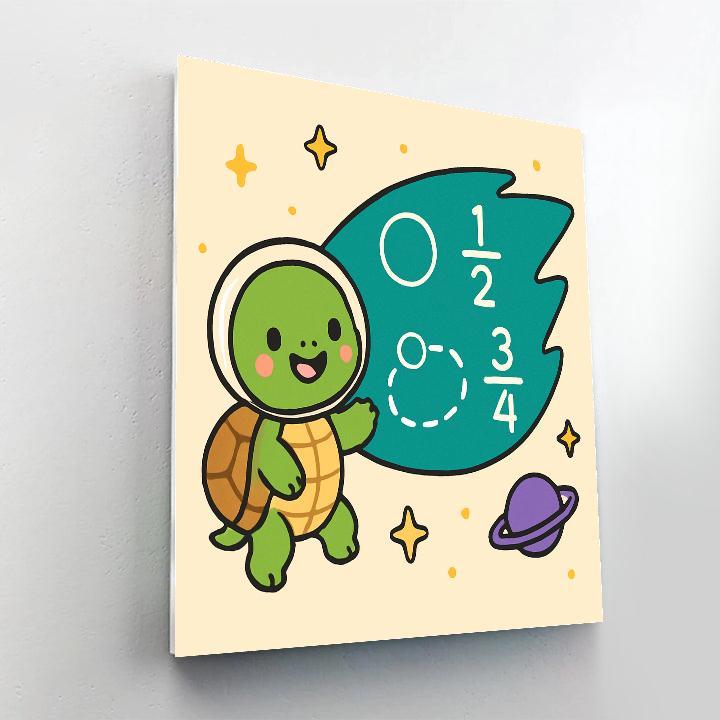 Comet Classroom Turtle Number painting