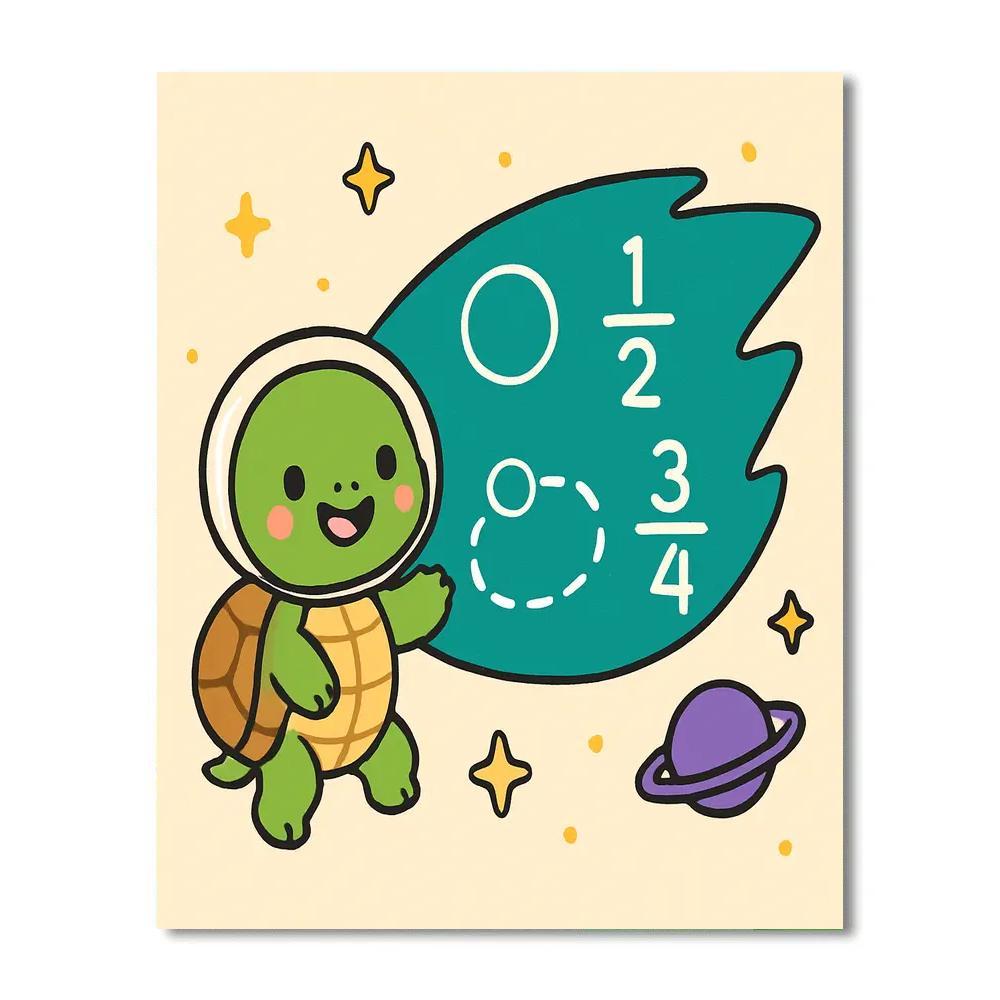 Comet Classroom Turtle Number painting