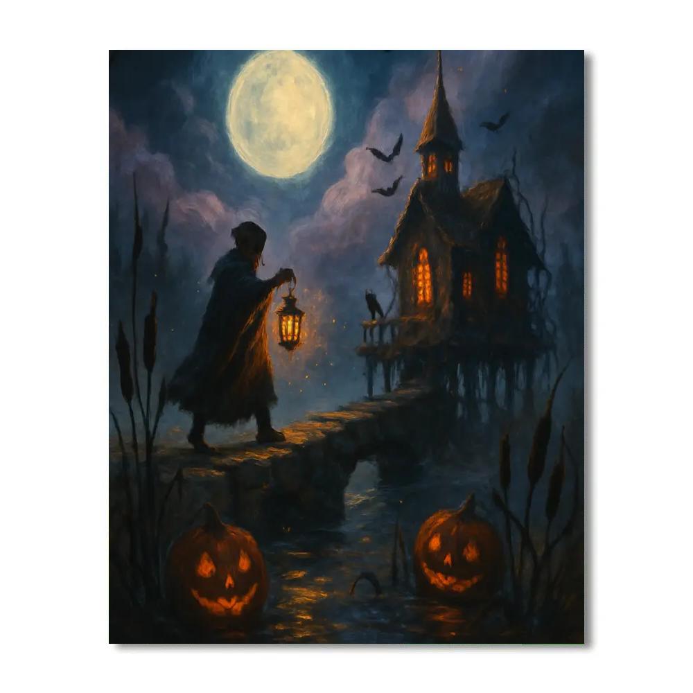 Lanterns Along The Witchlight Causeway Numbered painting kits