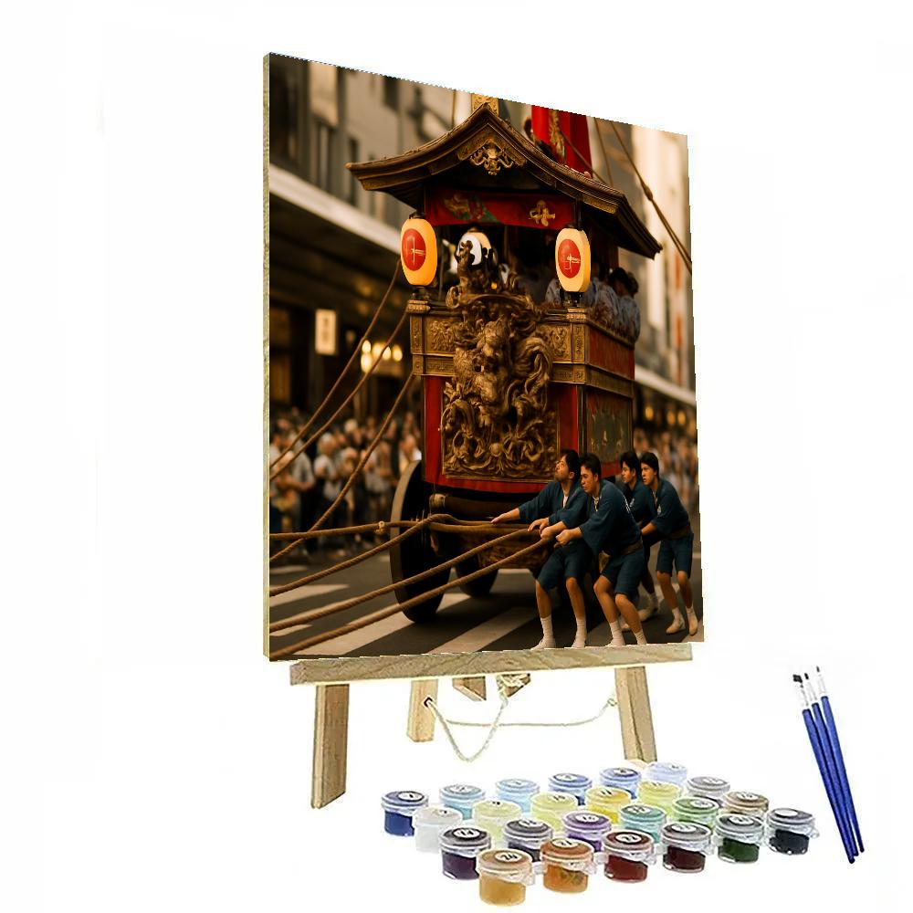 Gion Matsuri Float Turn At Shijo Street Kyoto paint by numbers