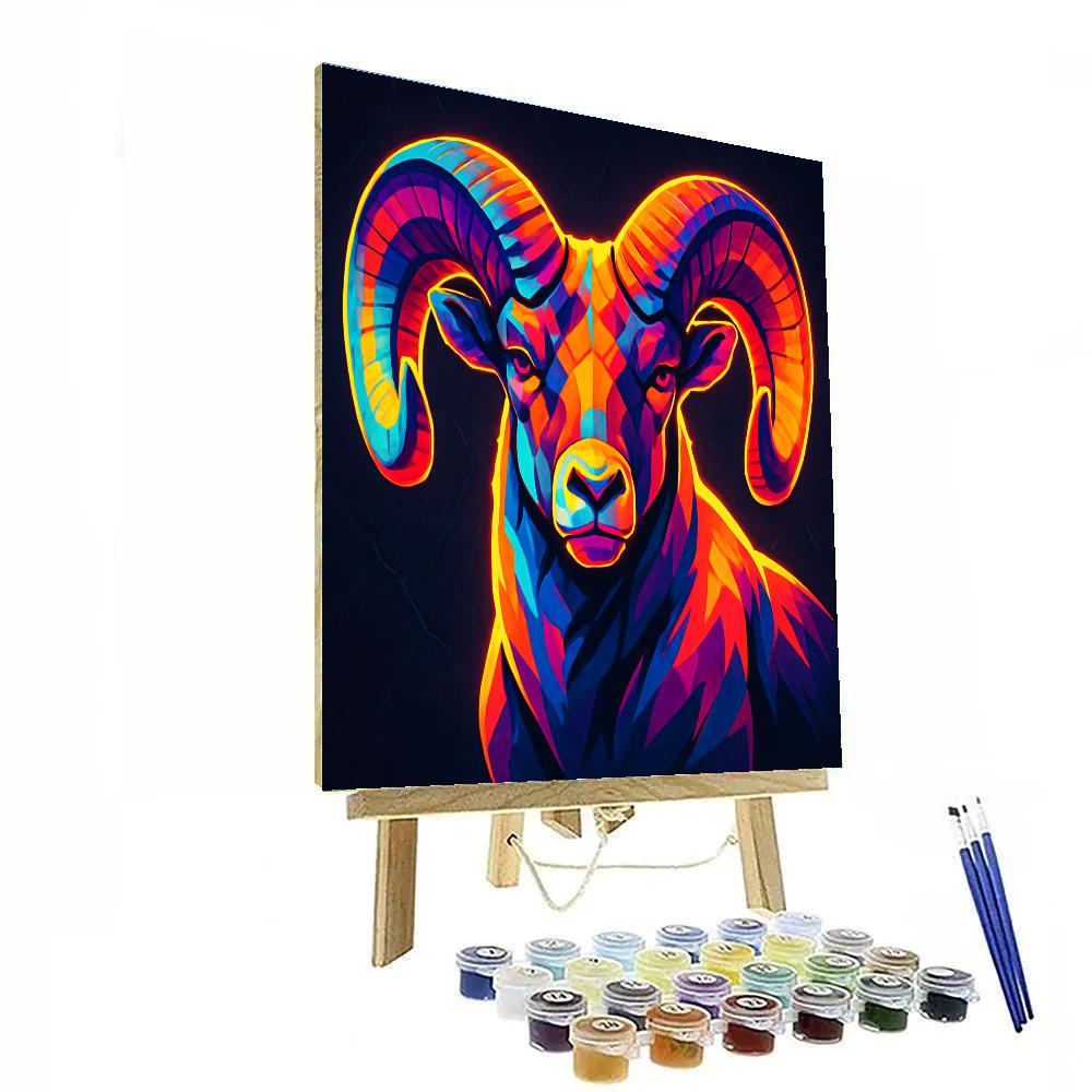 Prismatic Thunder Ram Number painting