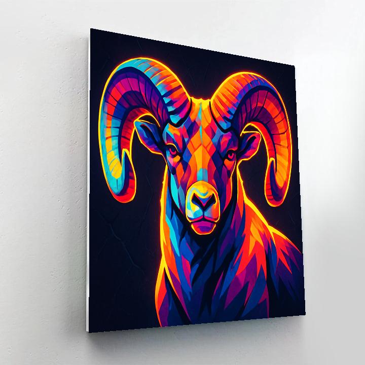 Prismatic Thunder Ram Number painting