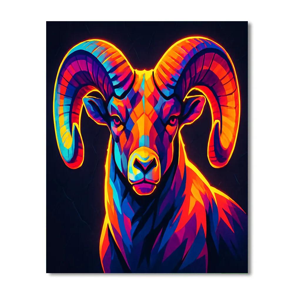 Prismatic Thunder Ram Number painting