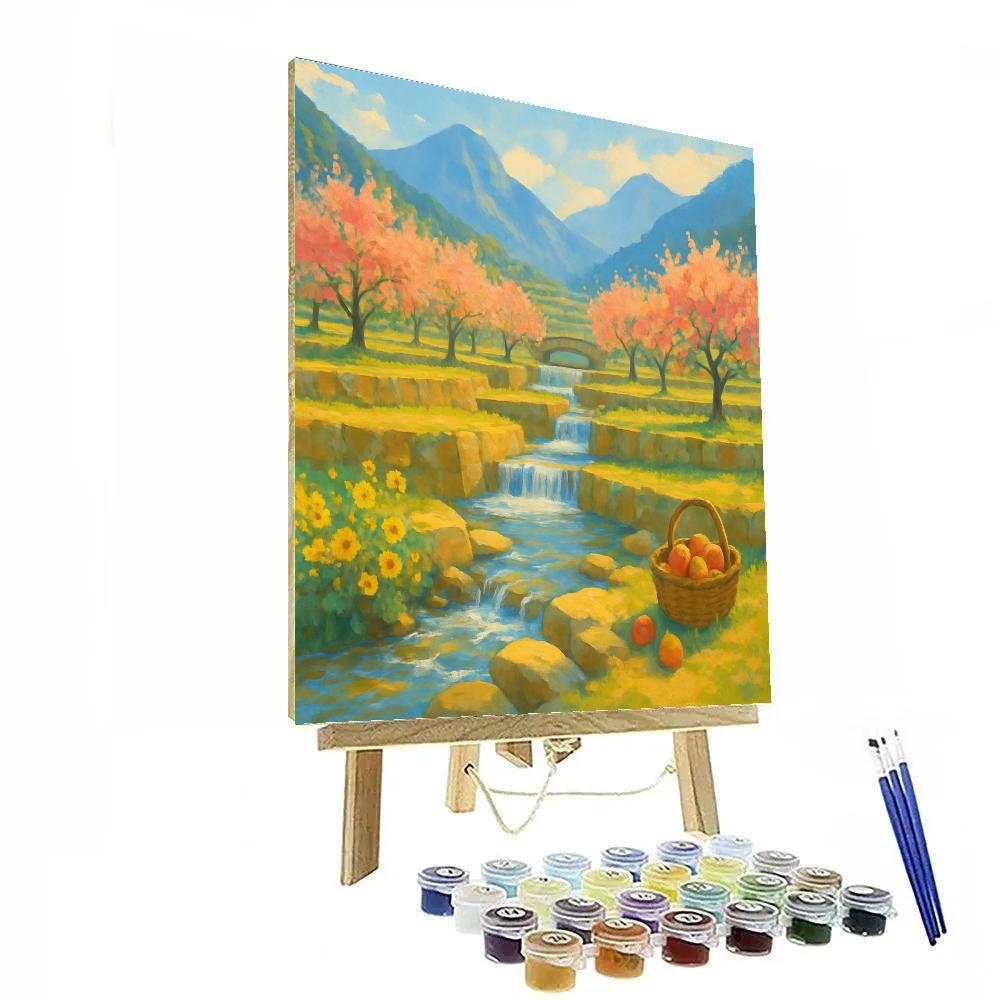 Sunlit Terraces Of The Hidden Valley Orchard Paint by numbers kits