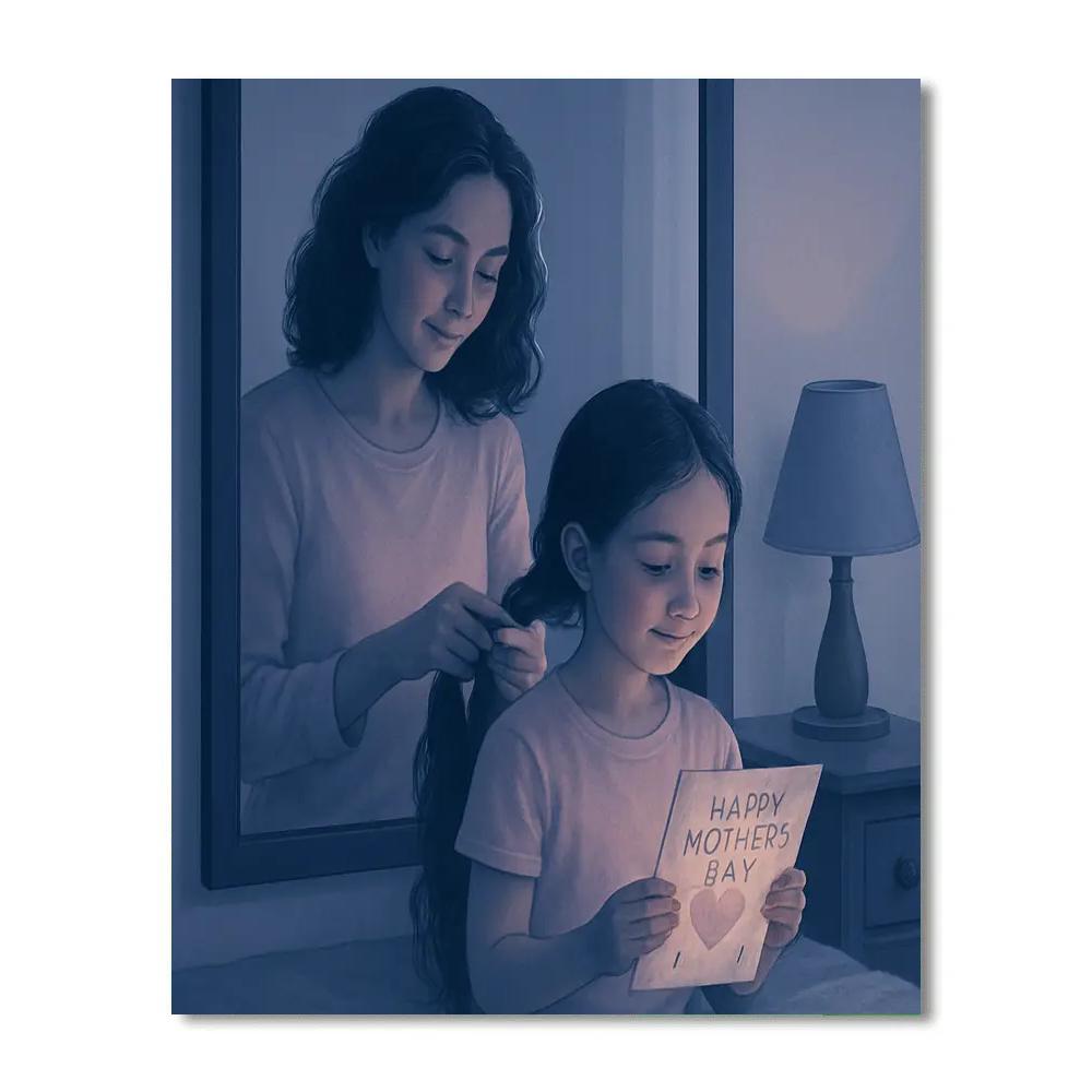 Moonlit Hair Braiding Before School paint by color
