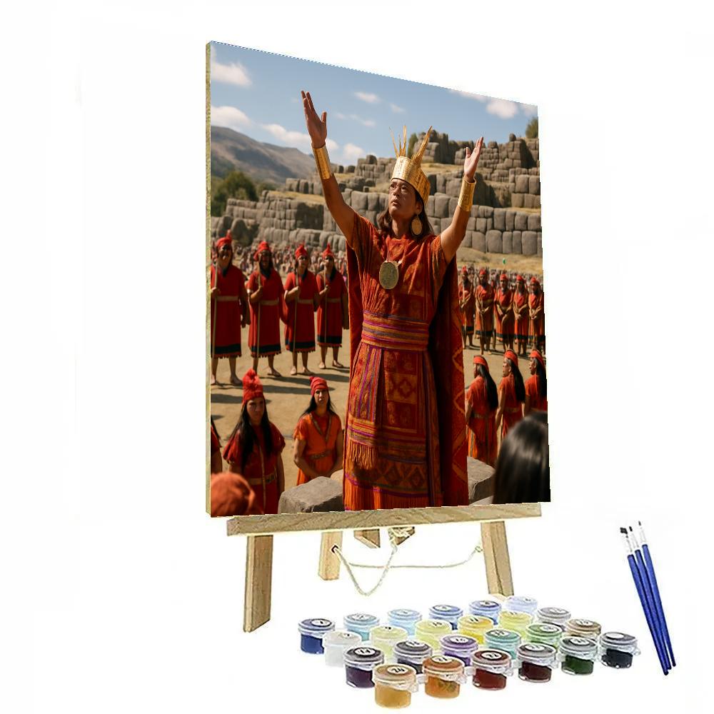 Inti Raymi Sun Offering At Sacsayhuaman Cusco Number painting