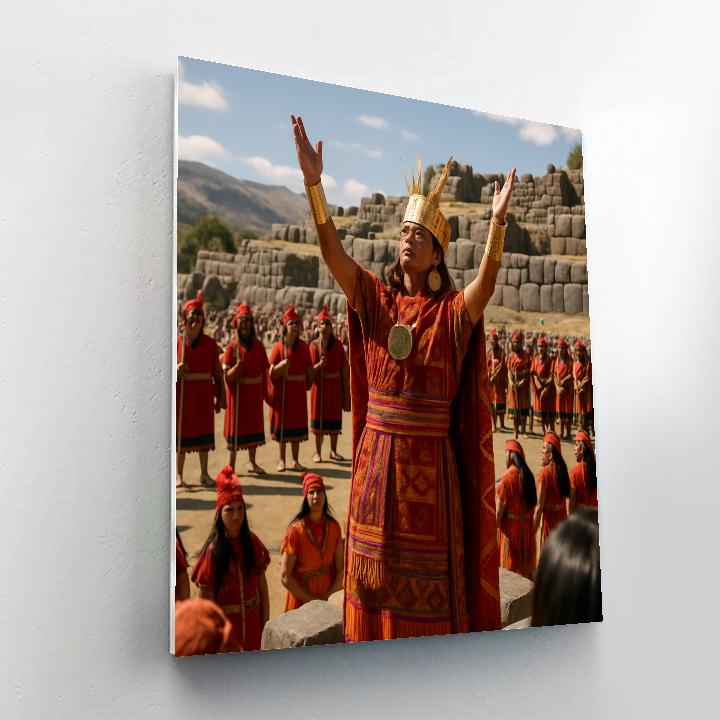 Inti Raymi Sun Offering At Sacsayhuaman Cusco Number painting