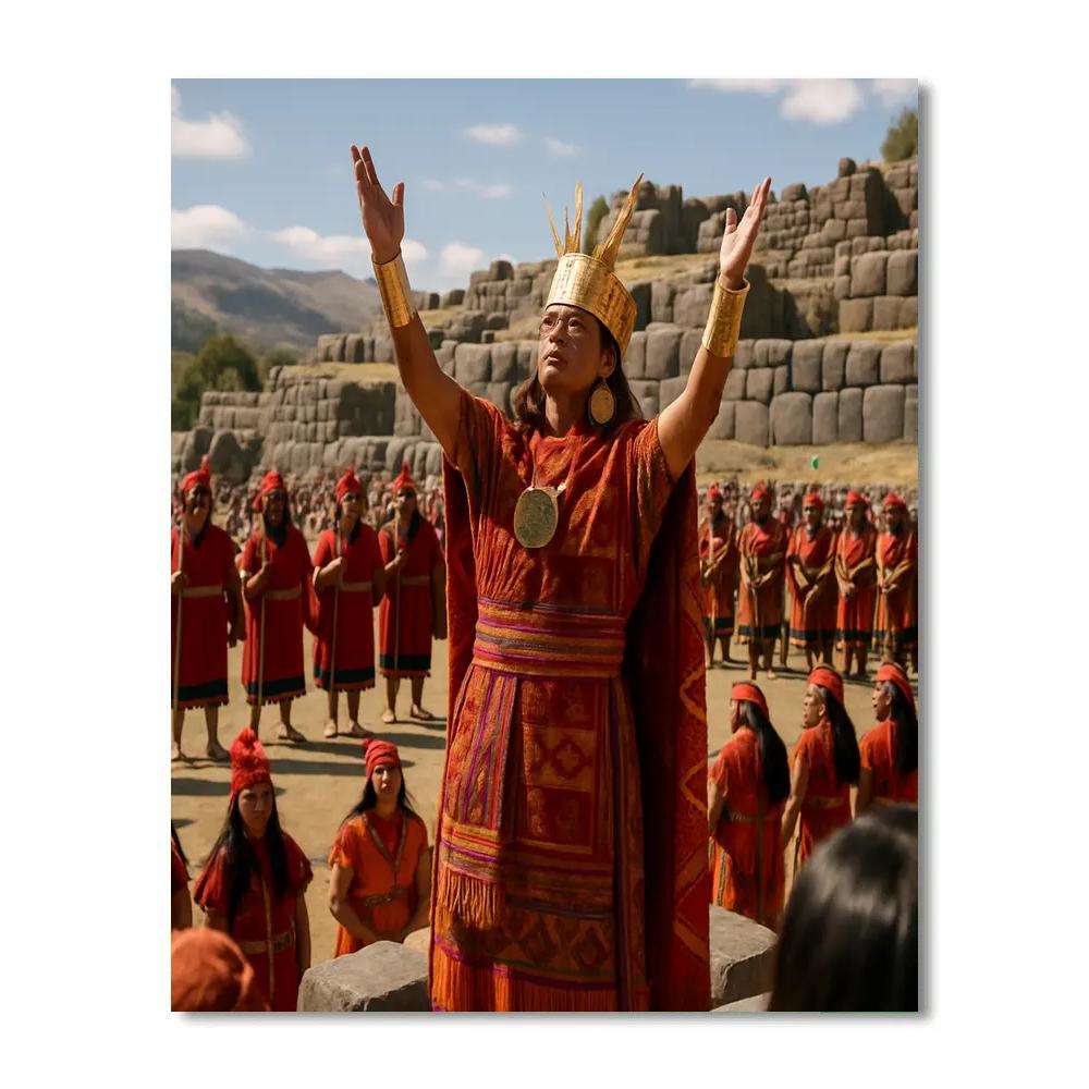 Inti Raymi Sun Offering At Sacsayhuaman Cusco Number painting