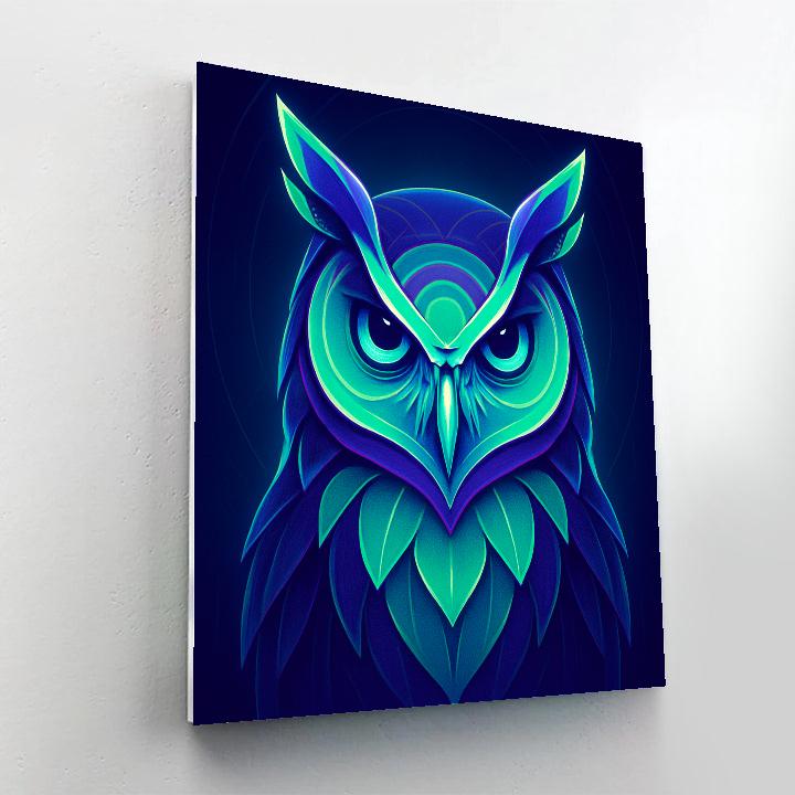 Aurora Circuit Owl Painting by numbers kit