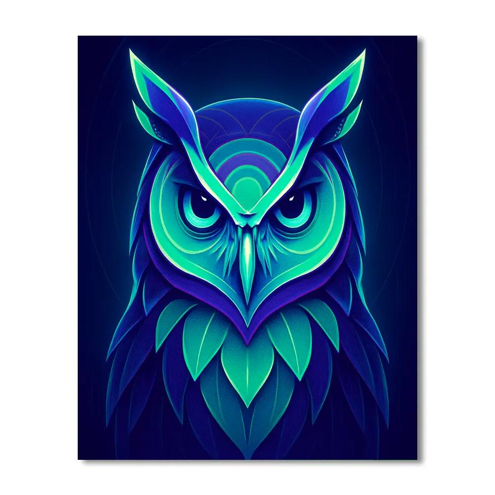 Aurora Circuit Owl Painting by numbers kit