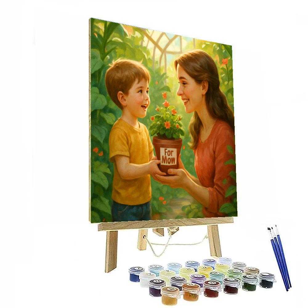 Garden Greenhouse Thank You Portrait DIY paint by numbers