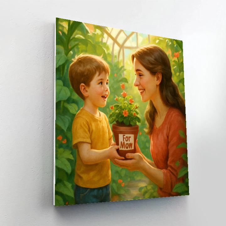 Garden Greenhouse Thank You Portrait DIY paint by numbers