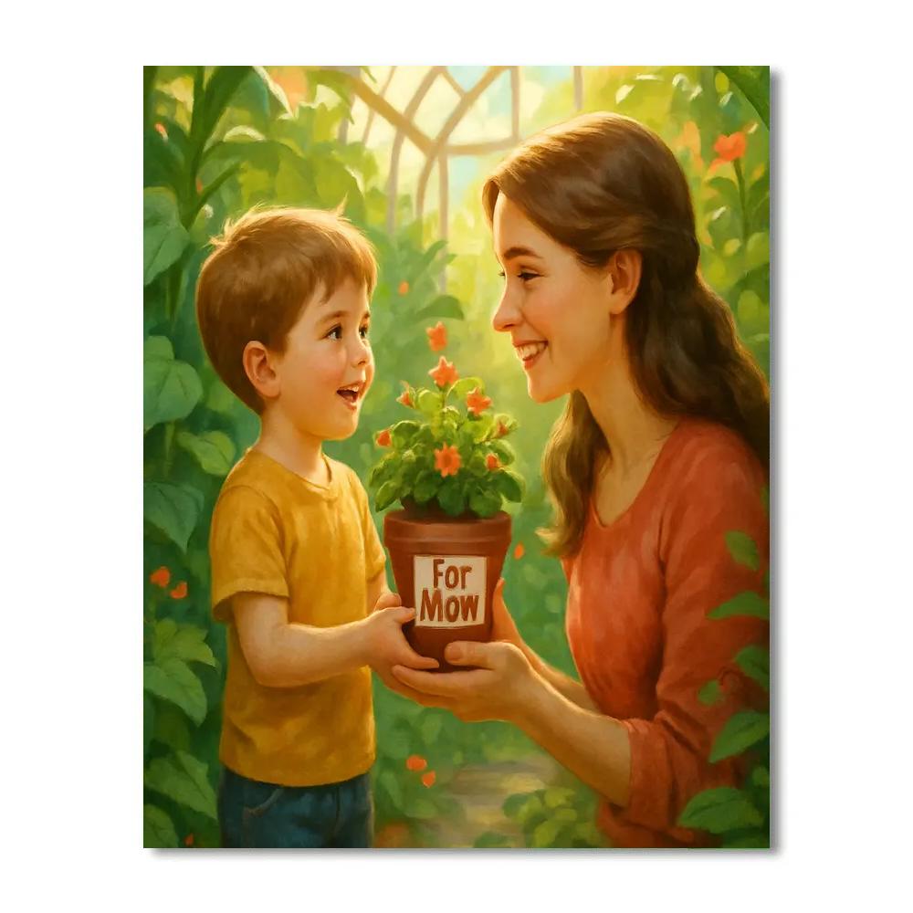 Garden Greenhouse Thank You Portrait DIY paint by numbers