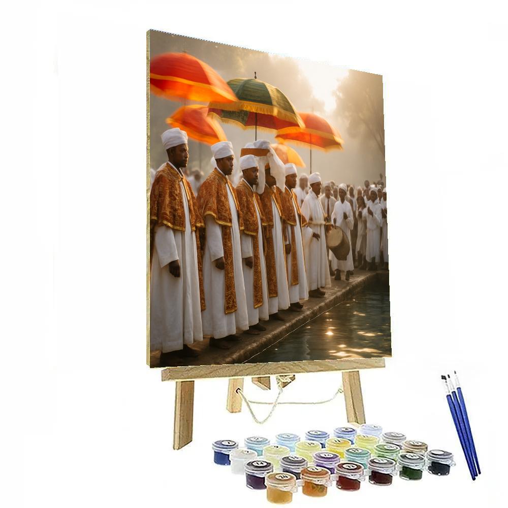 Timkat Epiphany Procession By The Pools Of Fasilides Paint by numbers art