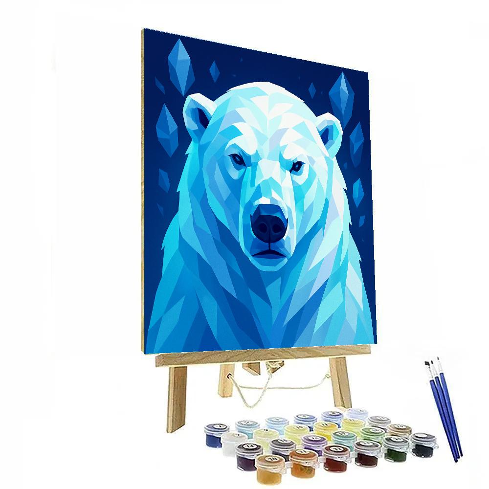Glacier Crown Polar Bear Painting by numbers kit