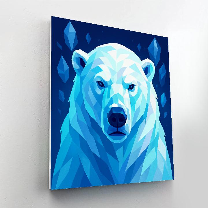 Glacier Crown Polar Bear Painting by numbers kit