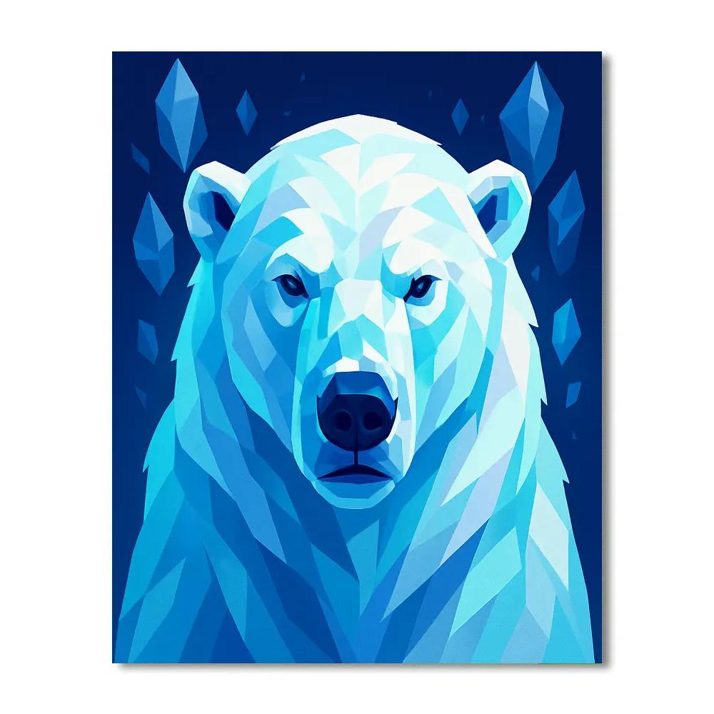 Glacier Crown Polar Bear Painting by numbers kit