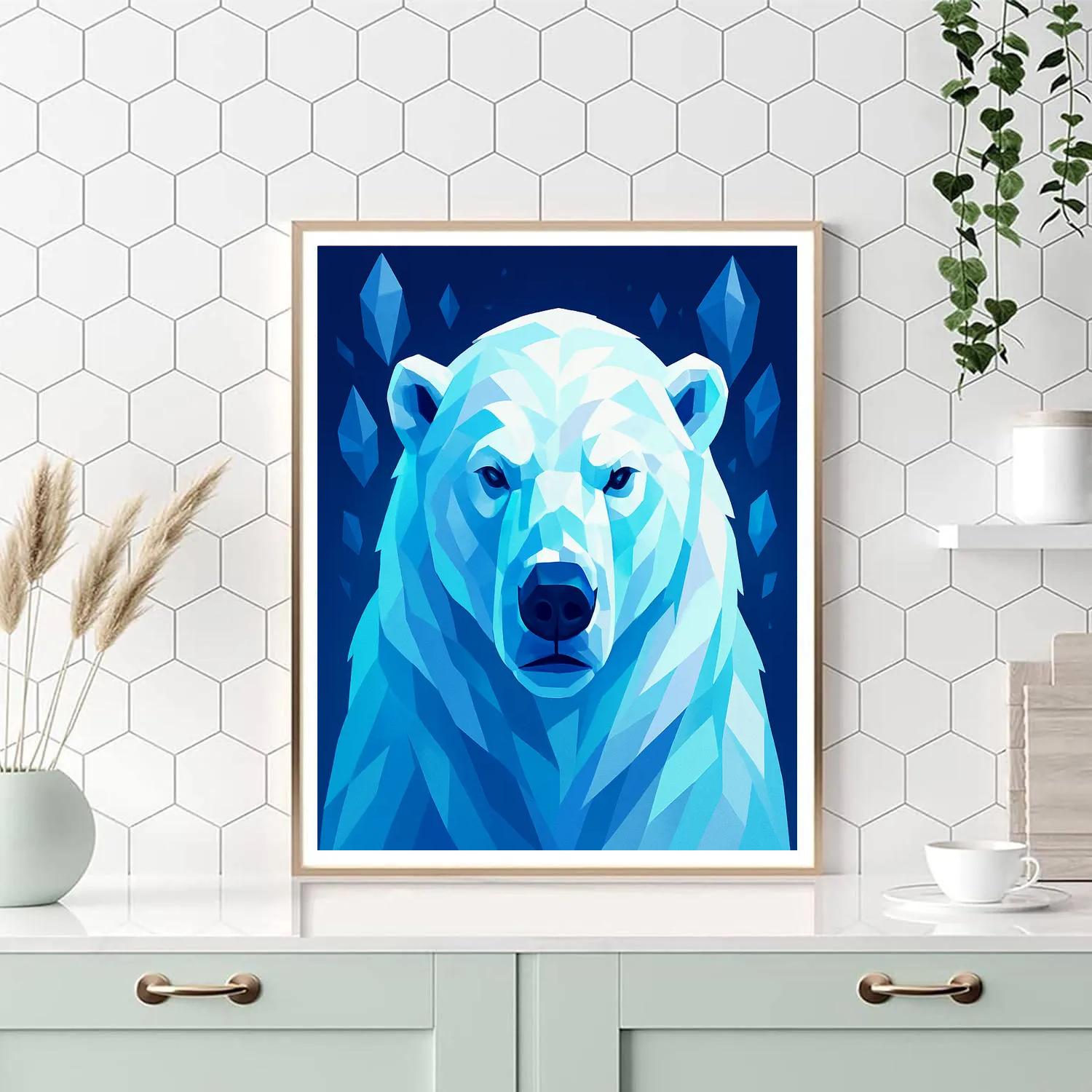 Glacier Crown Polar Bear Painting by numbers kit
