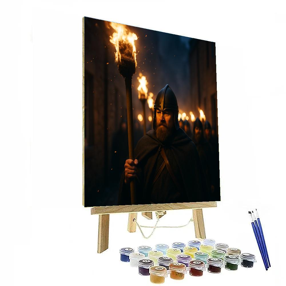 Up Helly Aa Torchlit March Lerwick Shetland DIY paint by numbers