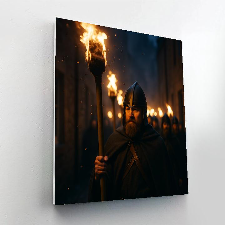 Up Helly Aa Torchlit March Lerwick Shetland DIY paint by numbers