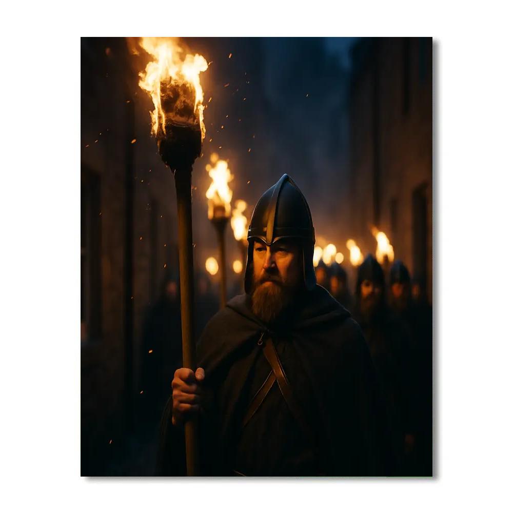 Up Helly Aa Torchlit March Lerwick Shetland DIY paint by numbers
