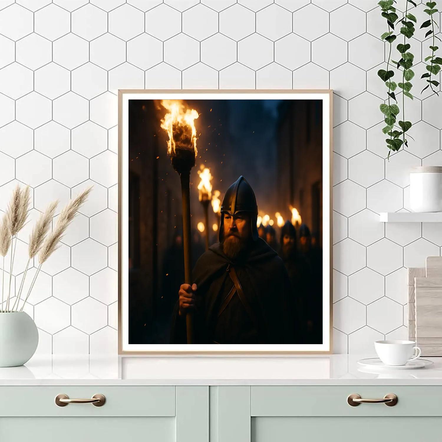 Up Helly Aa Torchlit March Lerwick Shetland DIY paint by numbers