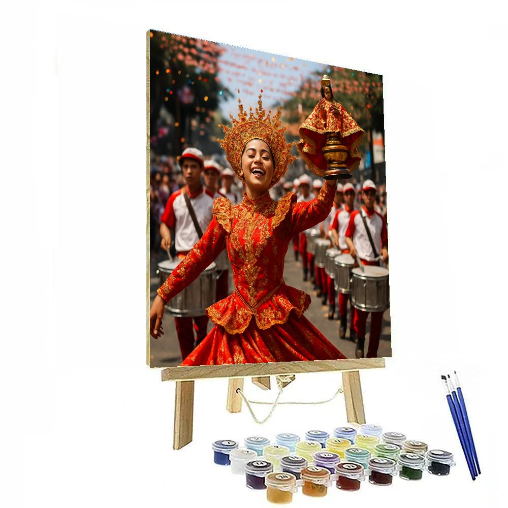 Sinulog Dance Parade Cebu City Avenue paint by numbers