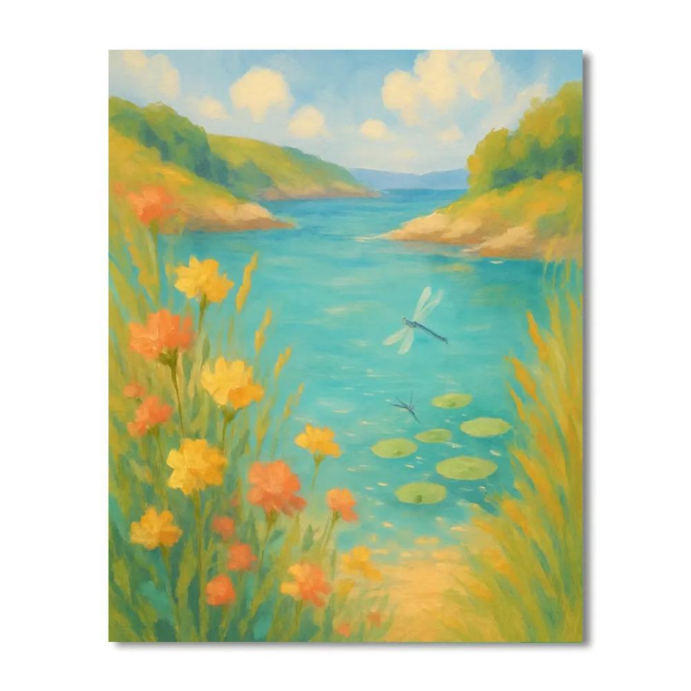 Wildflower Cove In Midday Calm Numbered painting kits