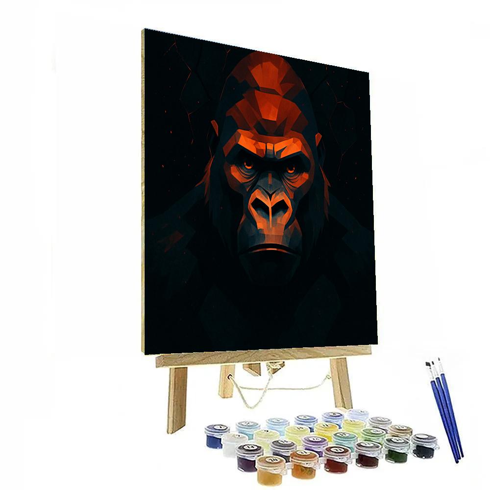 Obsidian Ember Gorilla paint by numbers