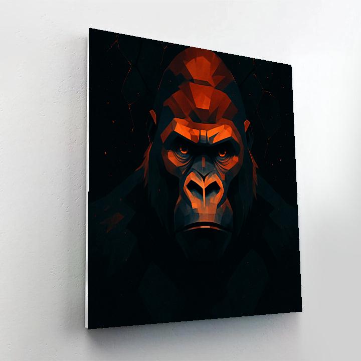 Obsidian Ember Gorilla paint by numbers
