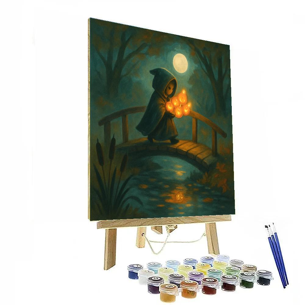 Enchanted Bridge Of Candle Gourds paint by color