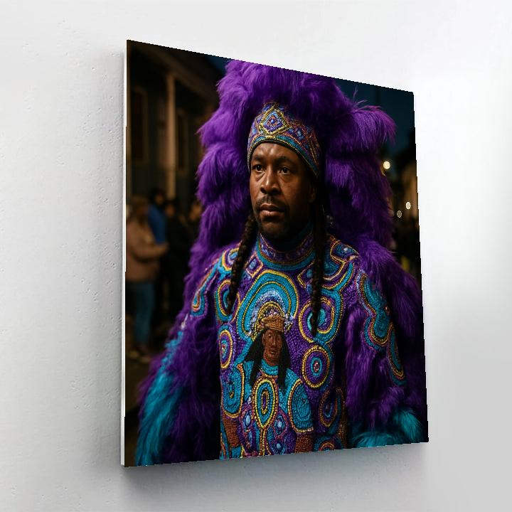 Mardi Gras Indian Suit Detail On St Josephs Night New Orleans paint by numbers