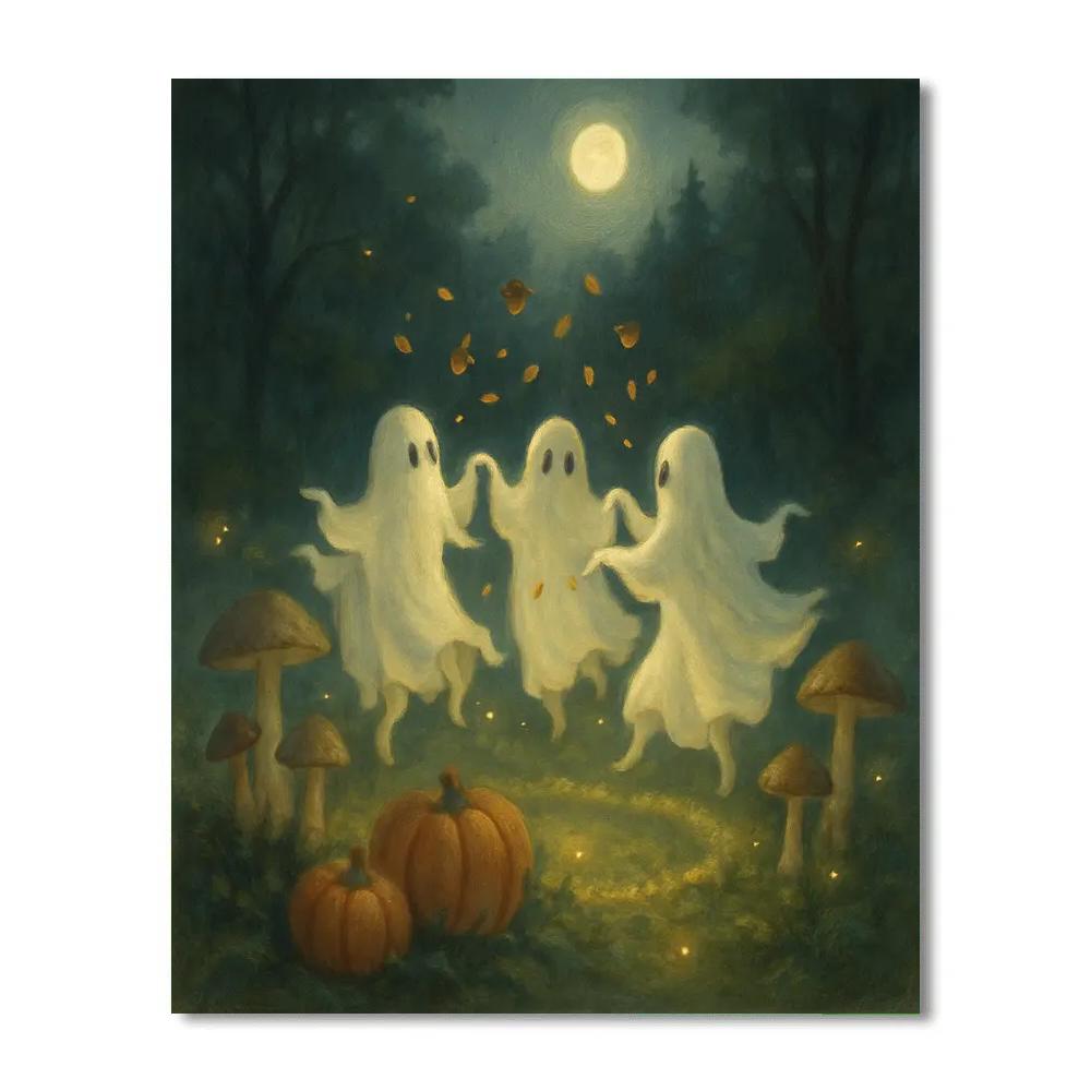 Mushroom Circle Of Whispering Spirits Paint by numbers art
