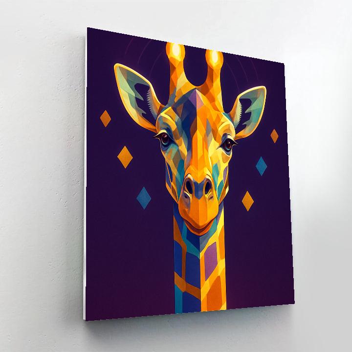 Celestial Mosaic Giraffe paint by number