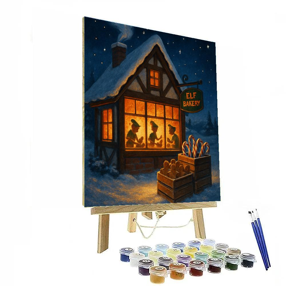 North Pole Bakery Night Shift Paint by numbers kits