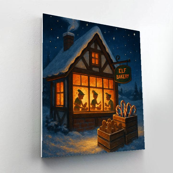 North Pole Bakery Night Shift Paint by numbers kits
