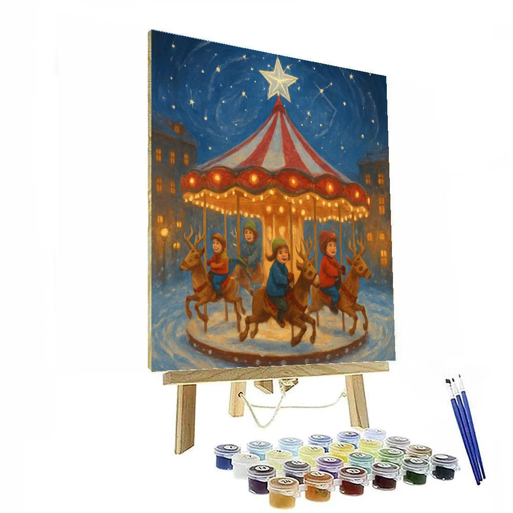 Candy Cane Constellation Carousel paint by color