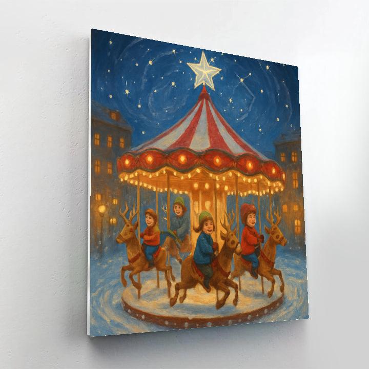 Candy Cane Constellation Carousel paint by color