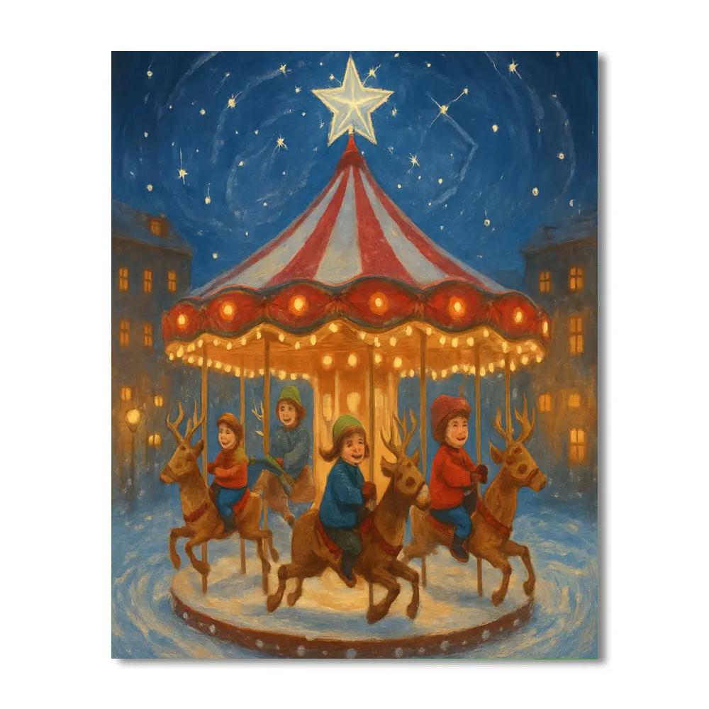 Candy Cane Constellation Carousel paint by color