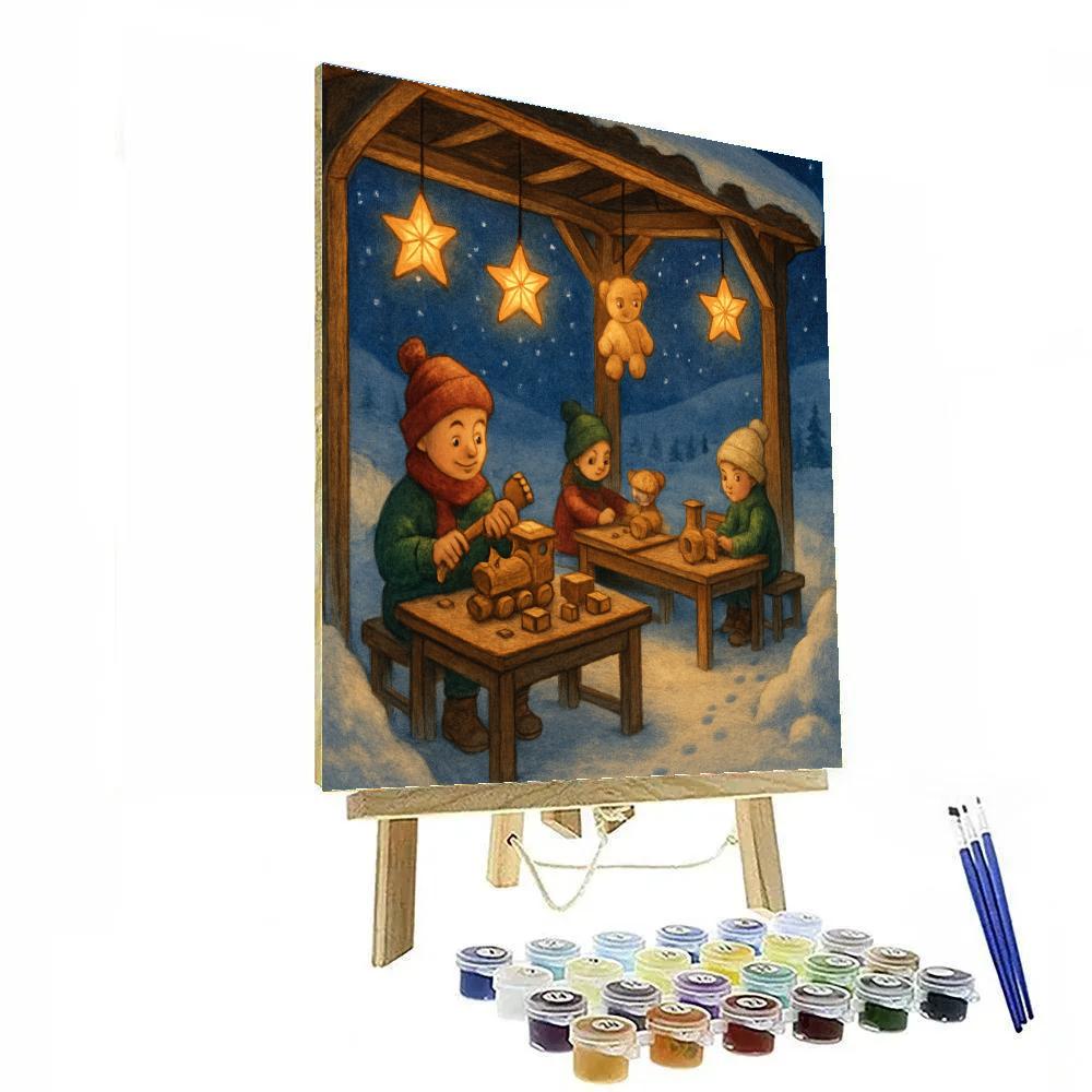 Toy Workshop Under Star Lanterns Number painting