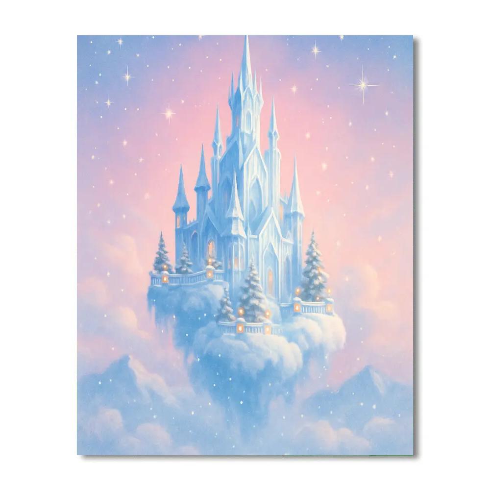 Icicle Castle Above The Clouds Painting by numbers kit
